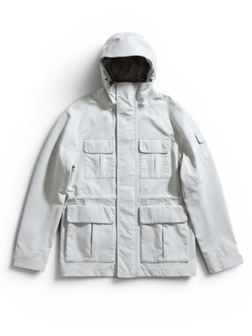 Timberland GORE TEX Waterproof Hooded Jacket White Utility Coat Medium